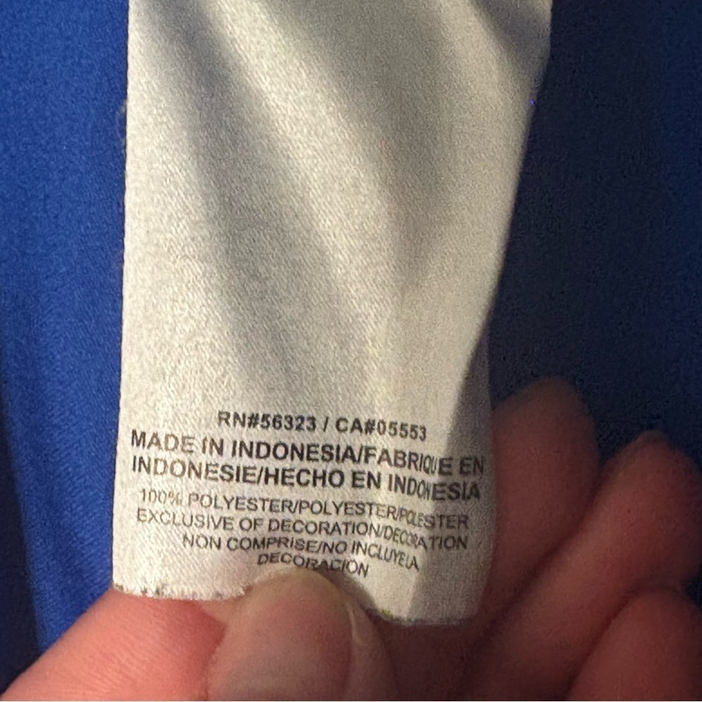 Nike Women's Short Sleeve Blue and White Tee - Picture 7 of 9